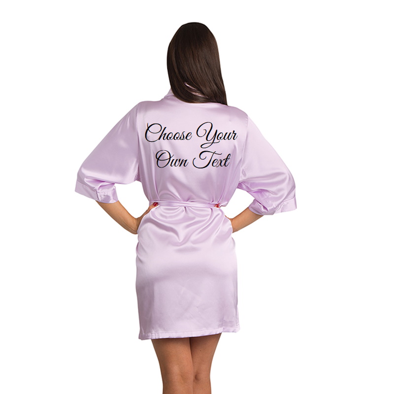 Light Purple Wedding Robe with Prints Pretty Creations