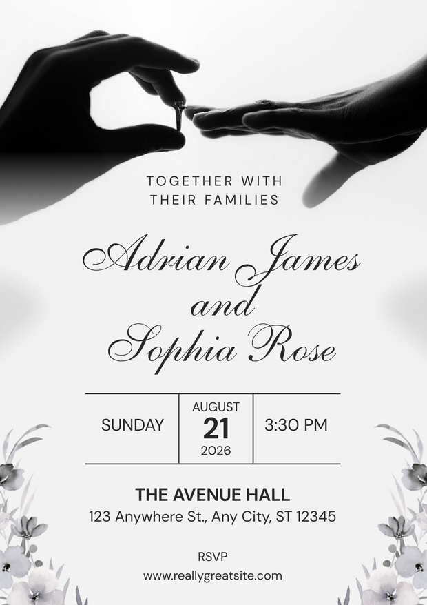 Black and White Wedding Invitations