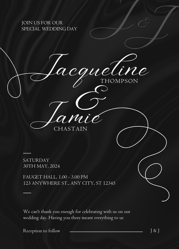 Black and White Wedding Invitations