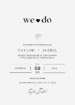 Black and White Wedding Invitations
