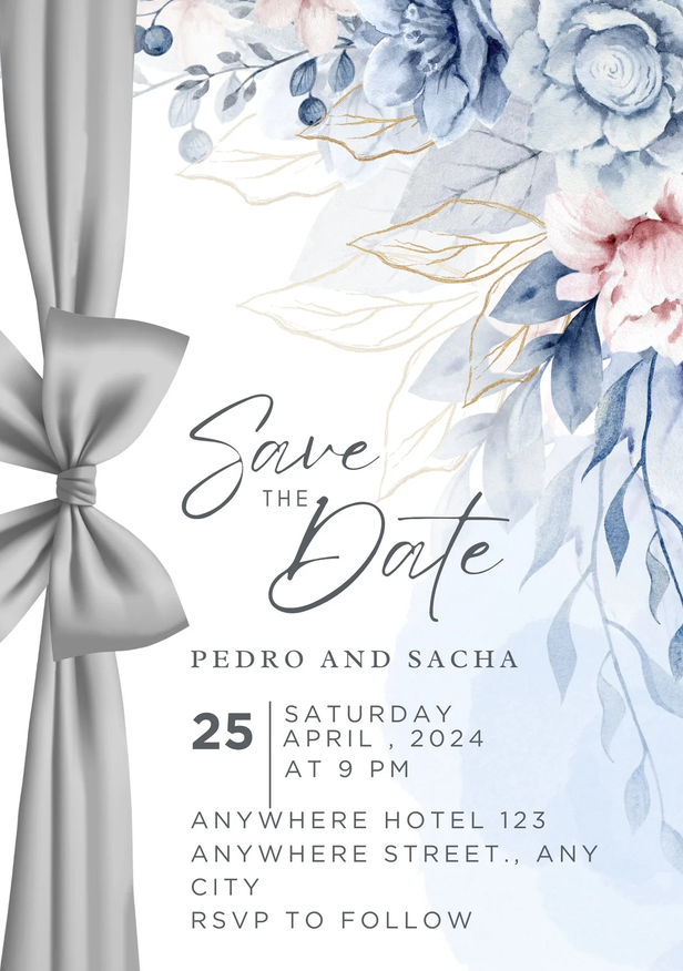 Blue Wedding Invitations