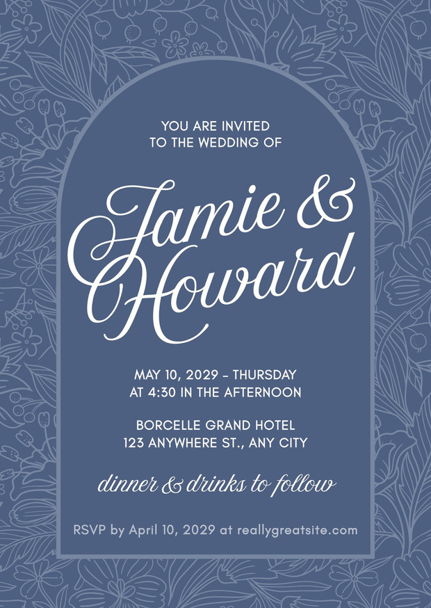 Blue Wedding Invitations
