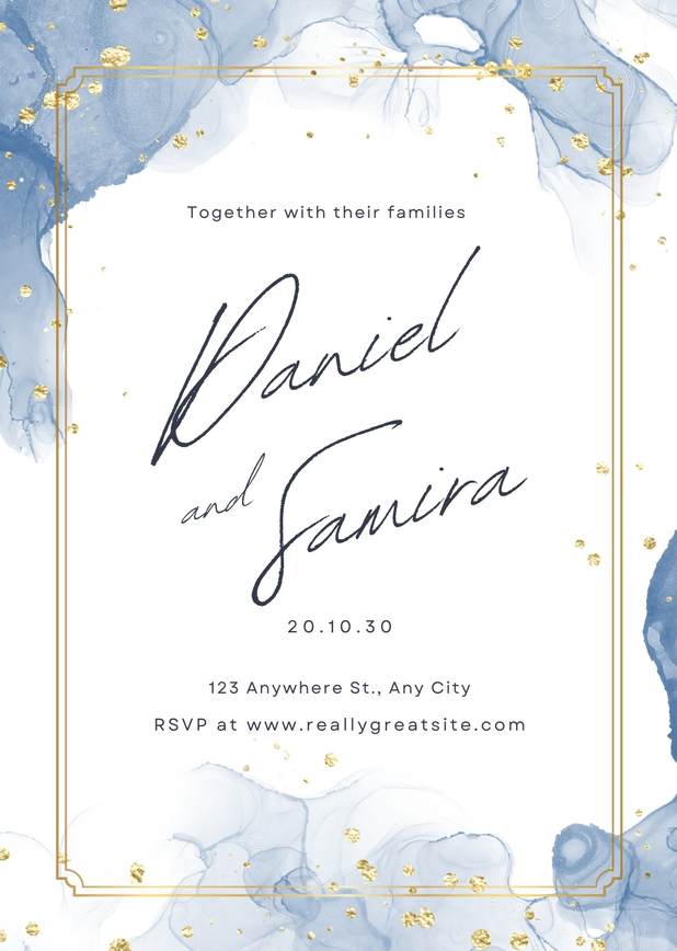 Blue Wedding Invitations