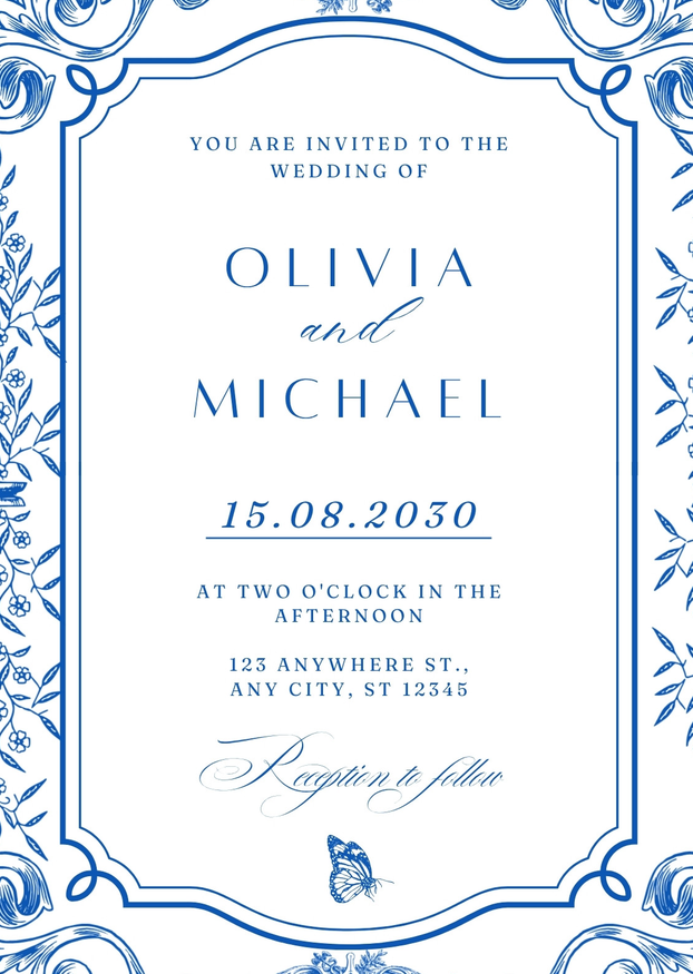 Blue Wedding Invitations