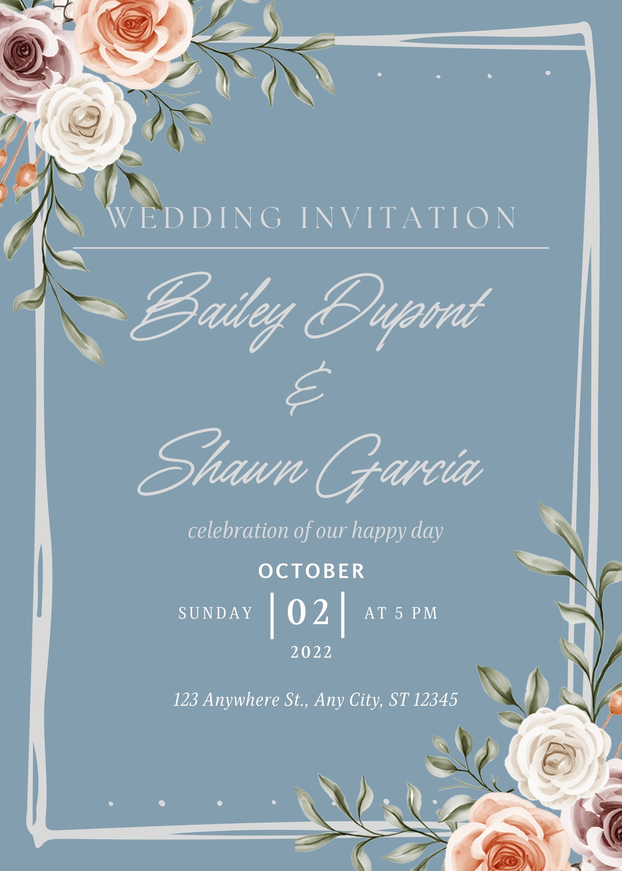 Blue Wedding Invitations
