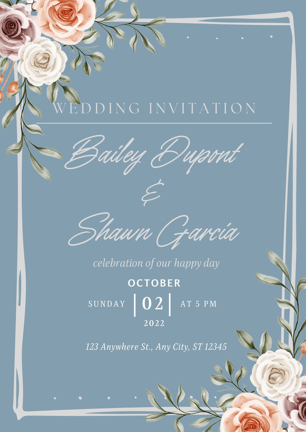 Blue Wedding Invitations