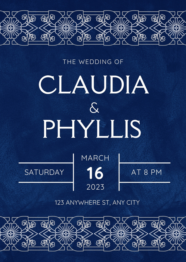 Blue Wedding Invitations
