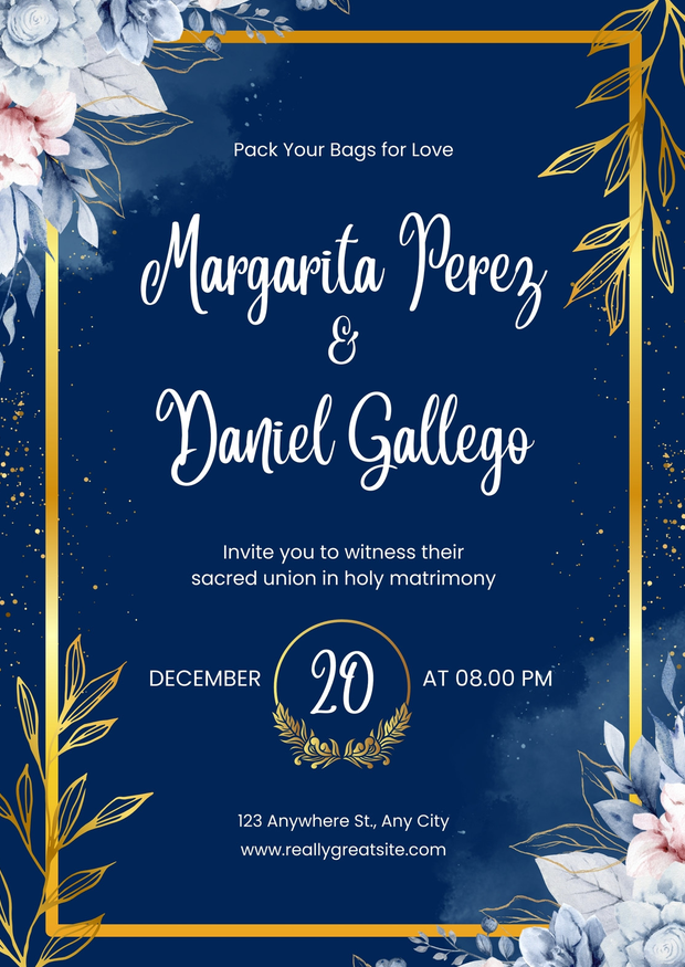Blue Wedding Invitations