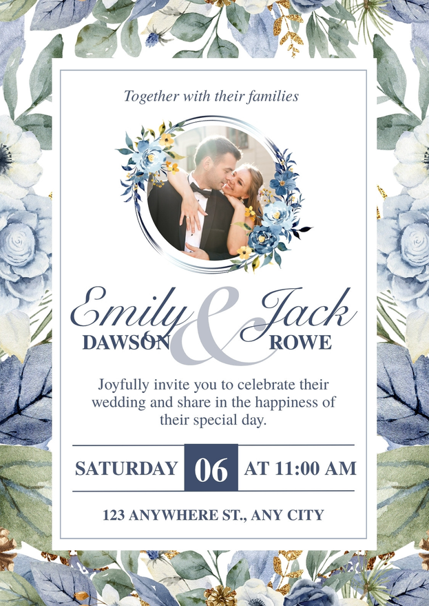 Blue Wedding Invitations