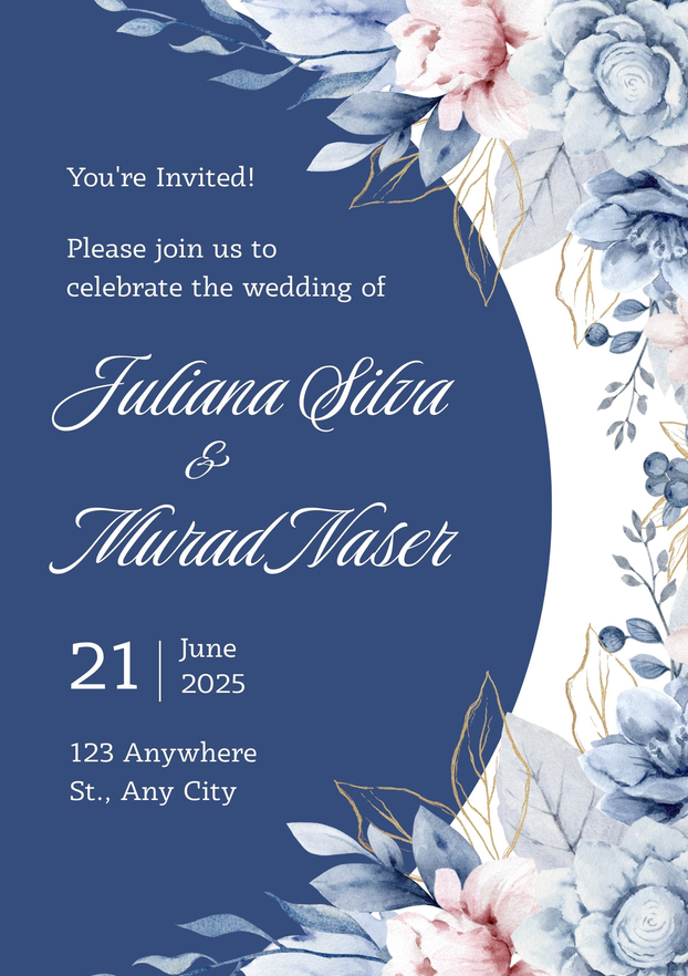 Blue Wedding Invitations