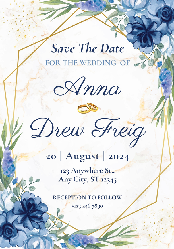 Blue Wedding Invitations