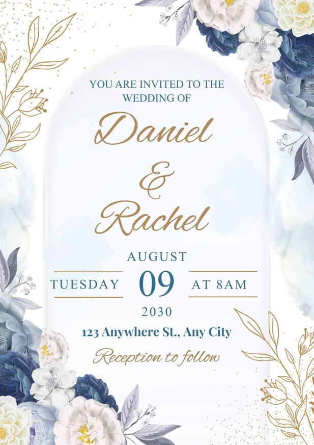 Blue Wedding Invitations