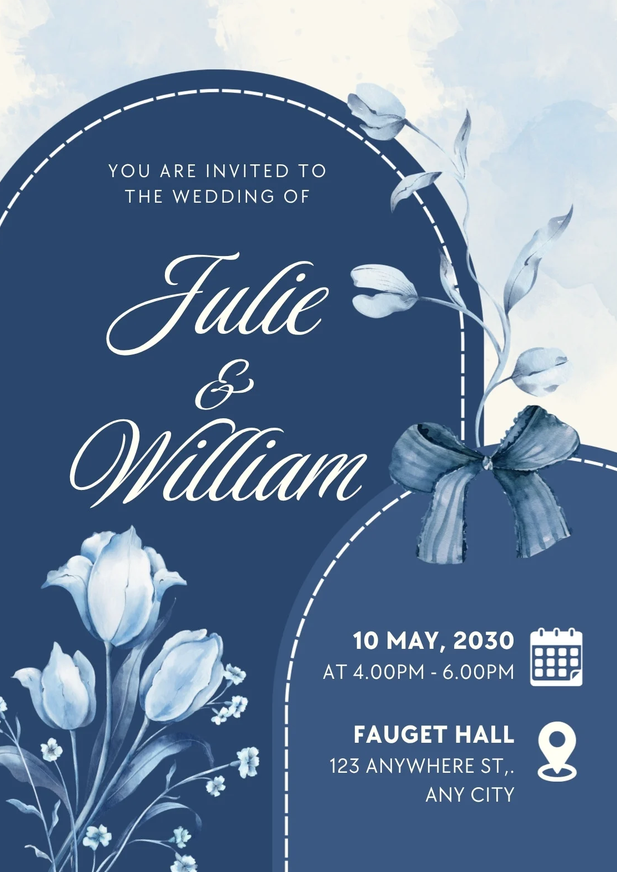 Blue Wedding Invitations
