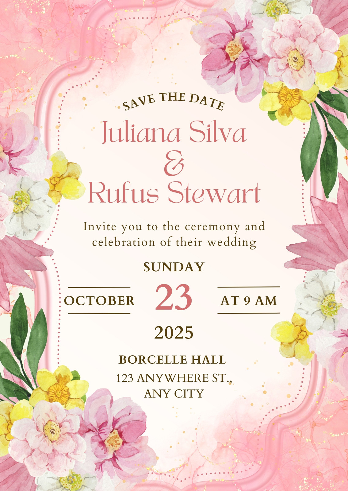 Blush Pink Wedding Invitations