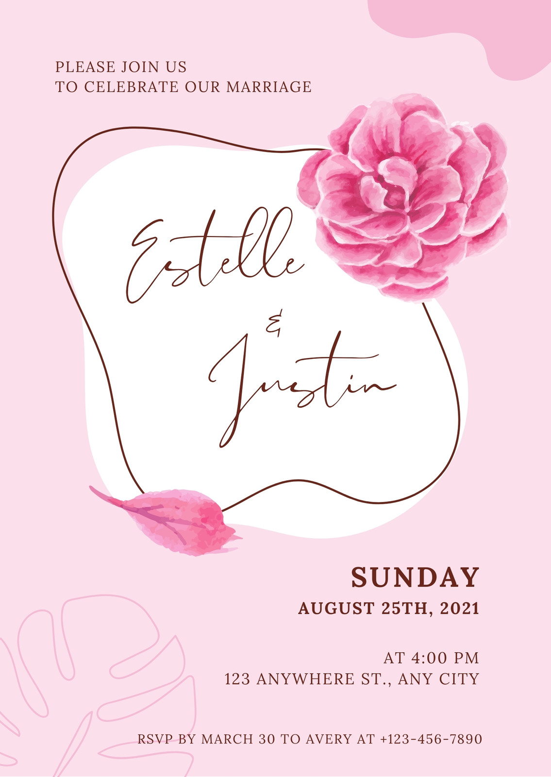 Blush Pink Wedding Invitations