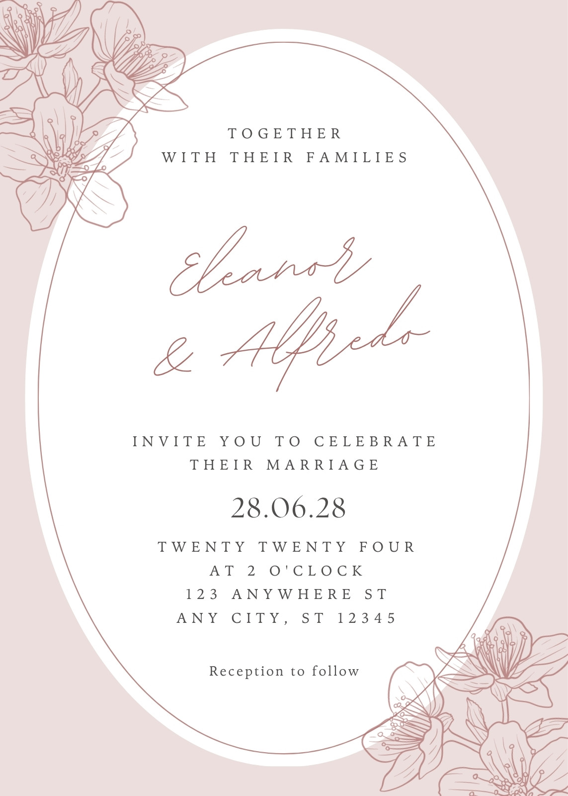 Blush Pink Wedding Invitations