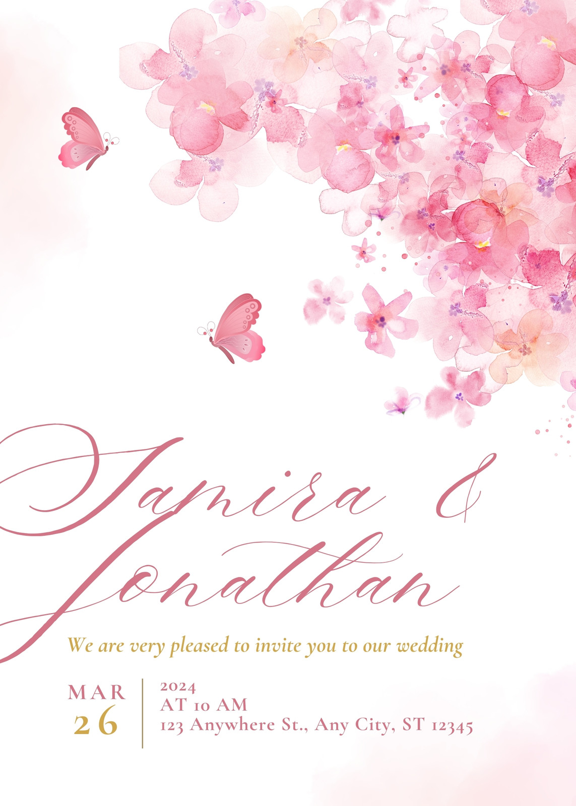 Blush Pink Wedding Invitations