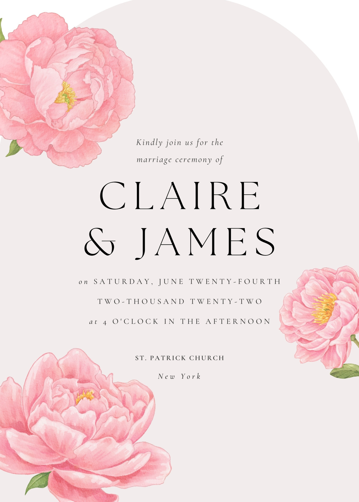 Blush Pink Wedding Invitations