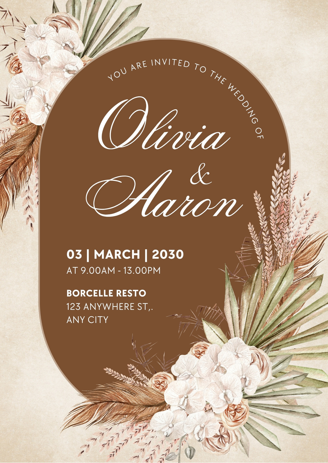 Brown Wedding Invitations