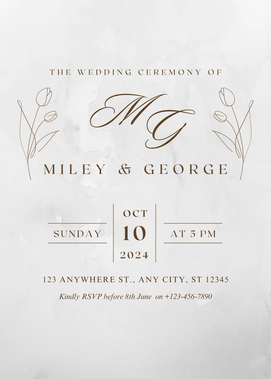 Brown Wedding Invitations