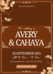 Brown Wedding Invitations