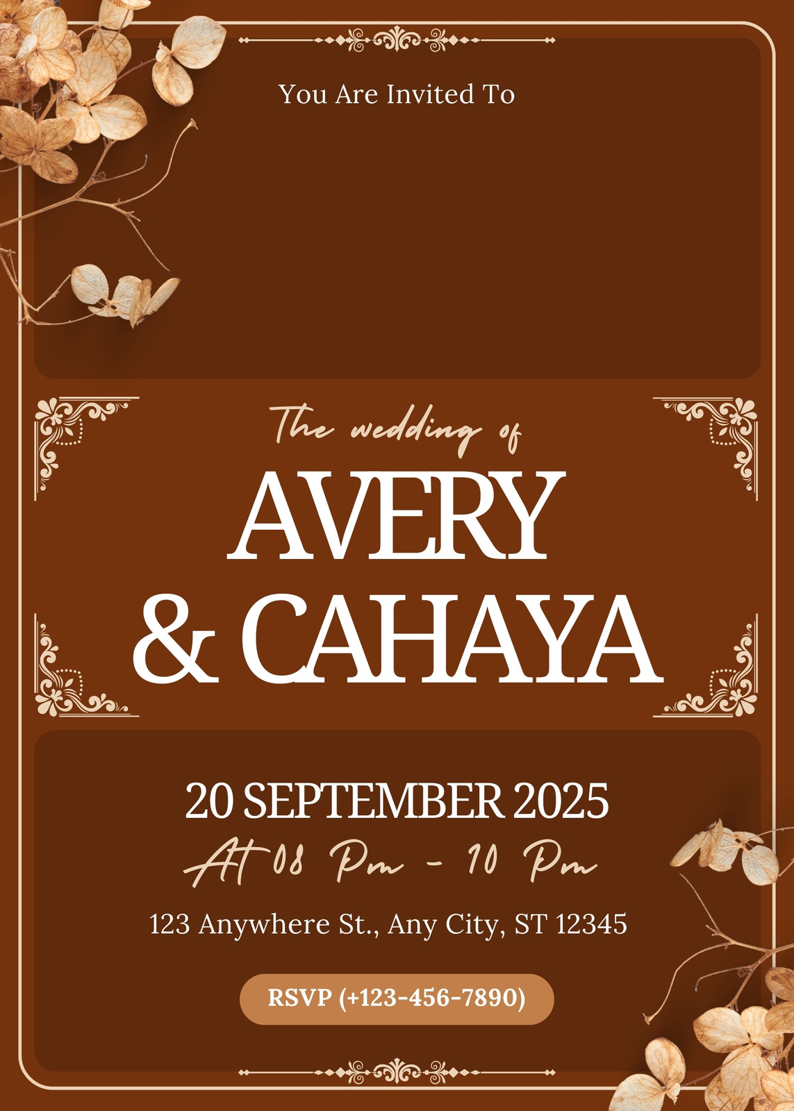 Brown Wedding Invitations