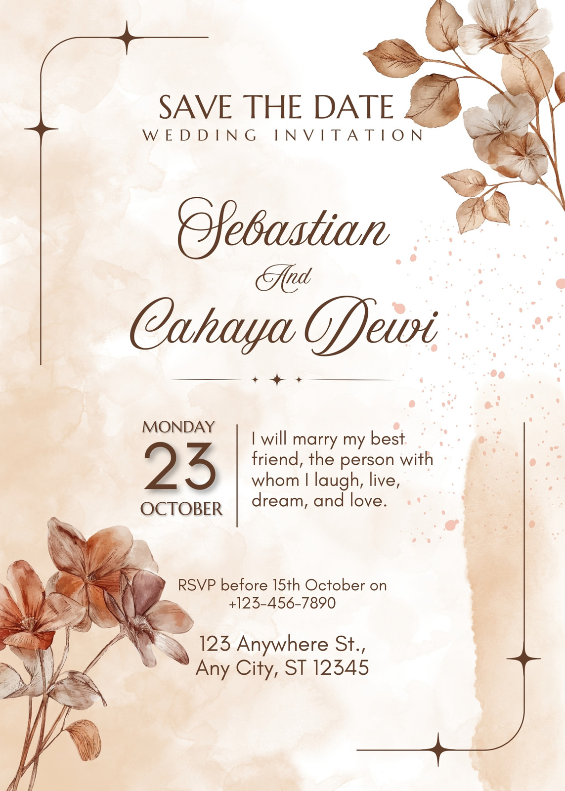 Brown Wedding Invitations