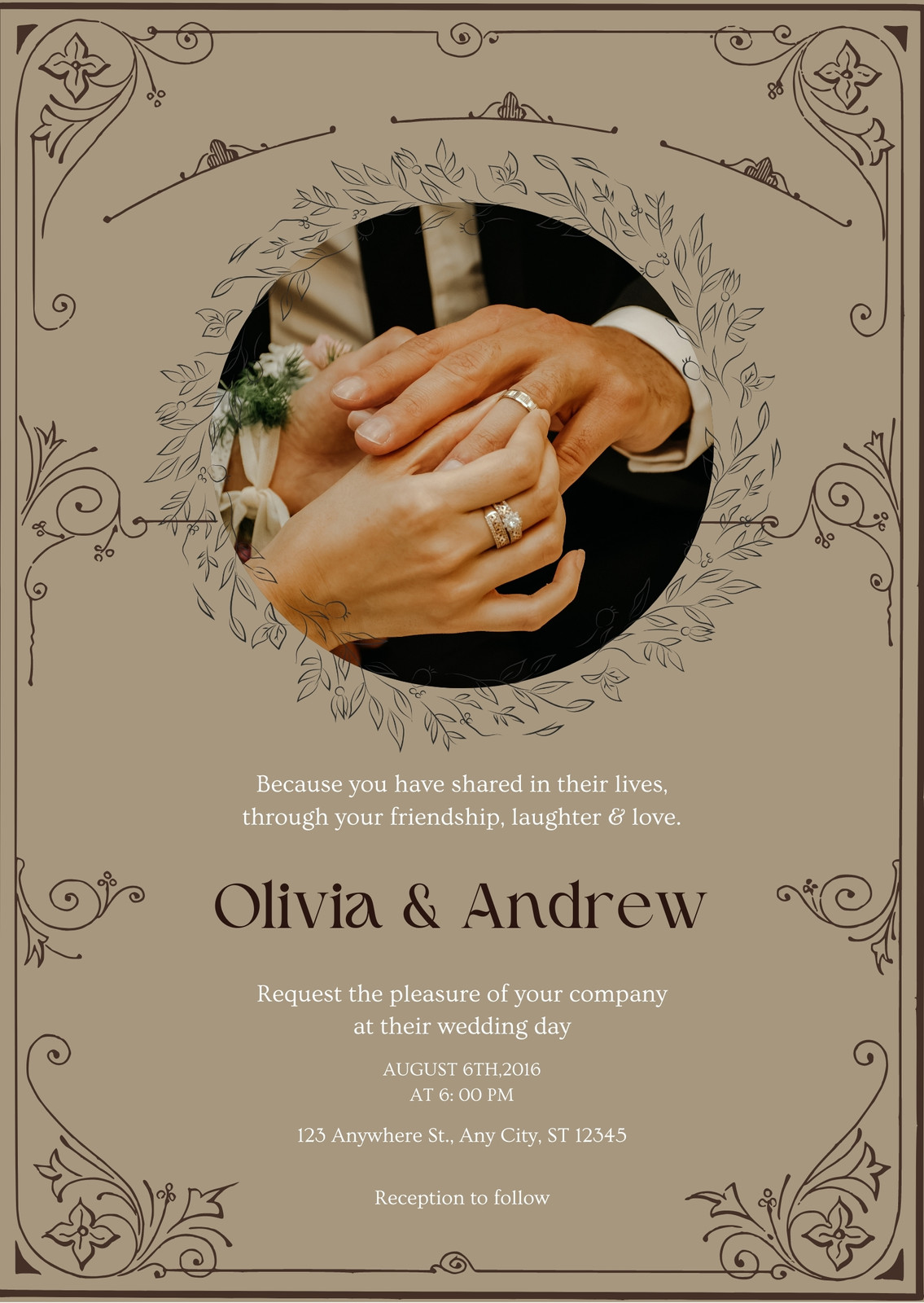 Brown Wedding Invitations