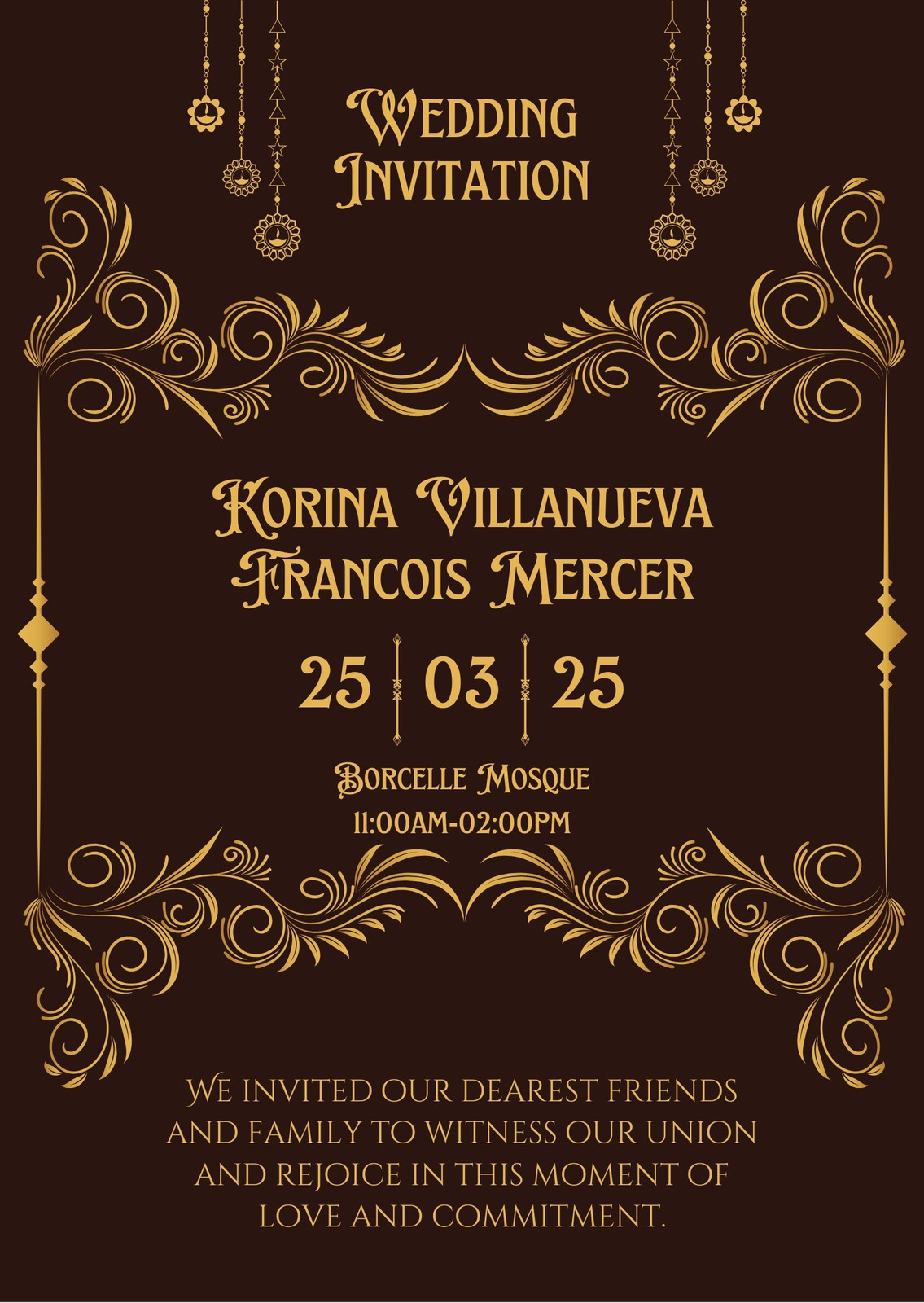 Brown Wedding Invitations