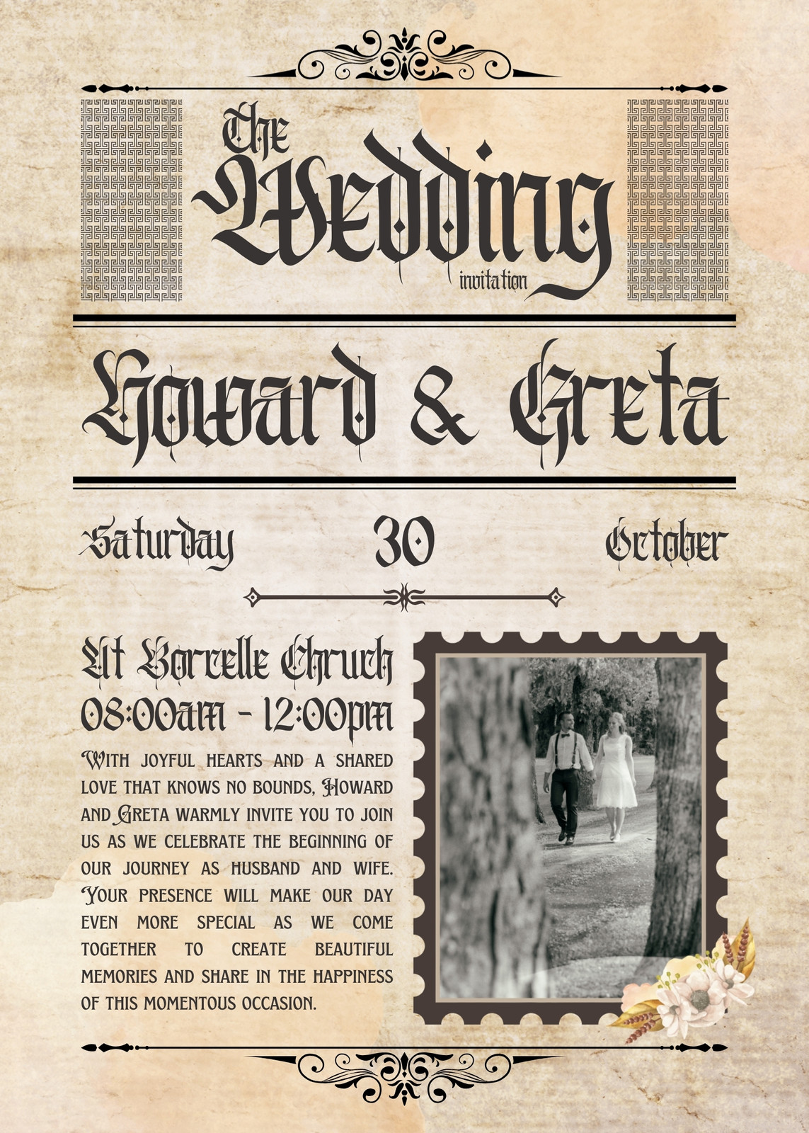 Brown Wedding Invitations