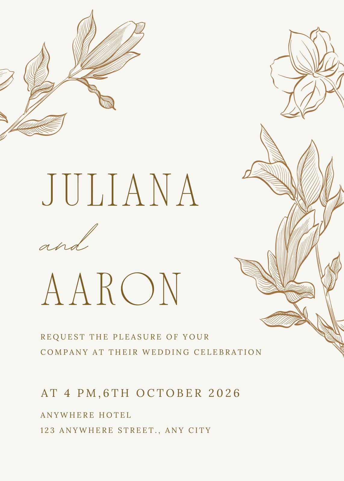 Brown Wedding Invitations