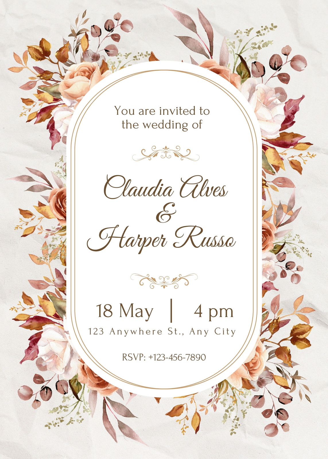 Brown Wedding Invitations