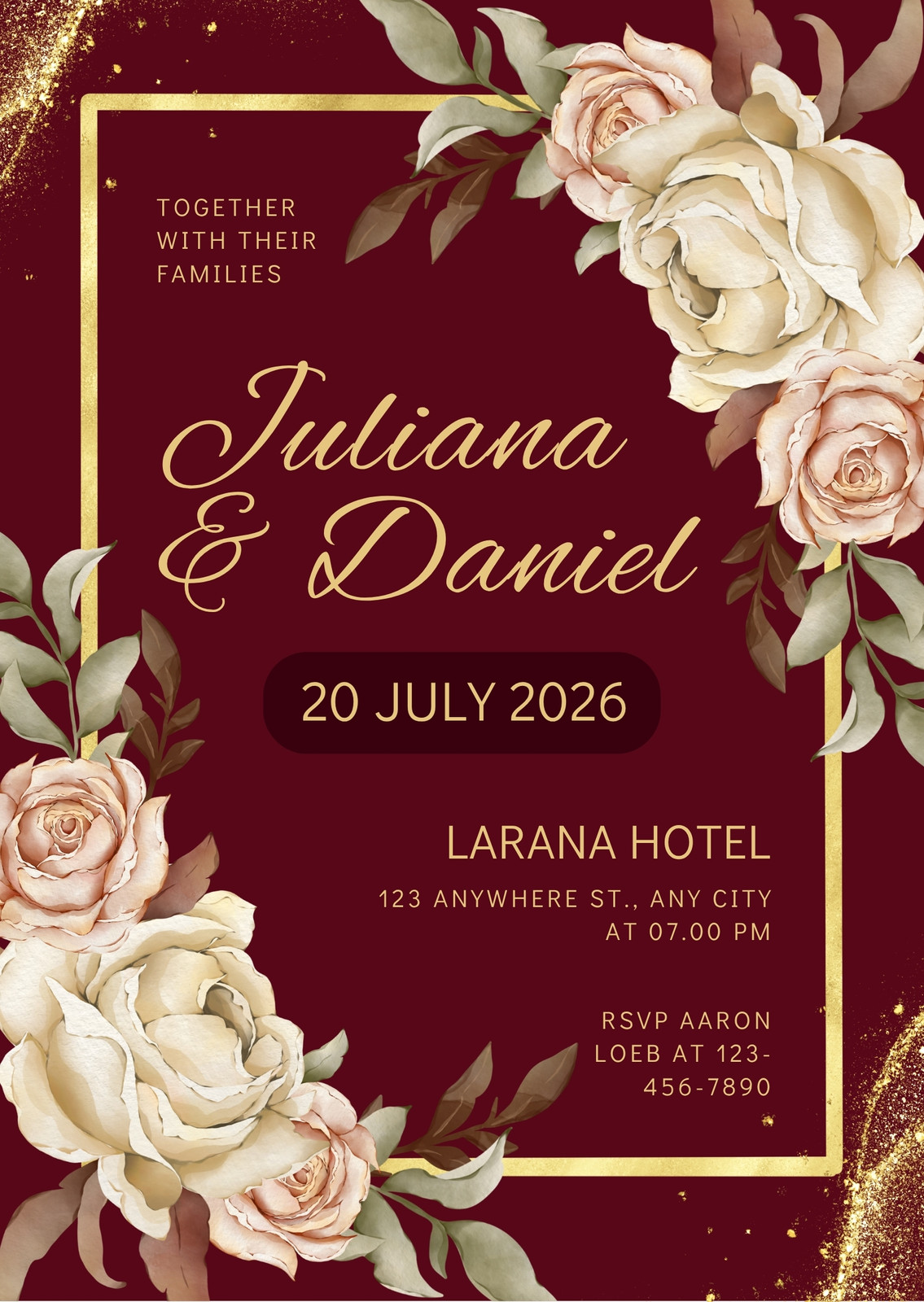 Burgndy Wedding Invitations