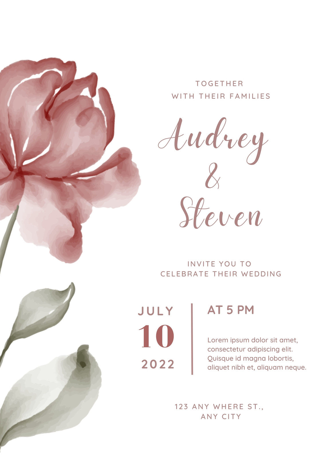 Burgndy Wedding Invitations