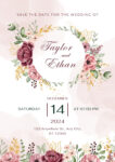Burgndy Wedding Invitations