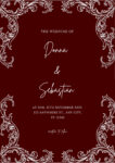 Burgndy Wedding Invitations