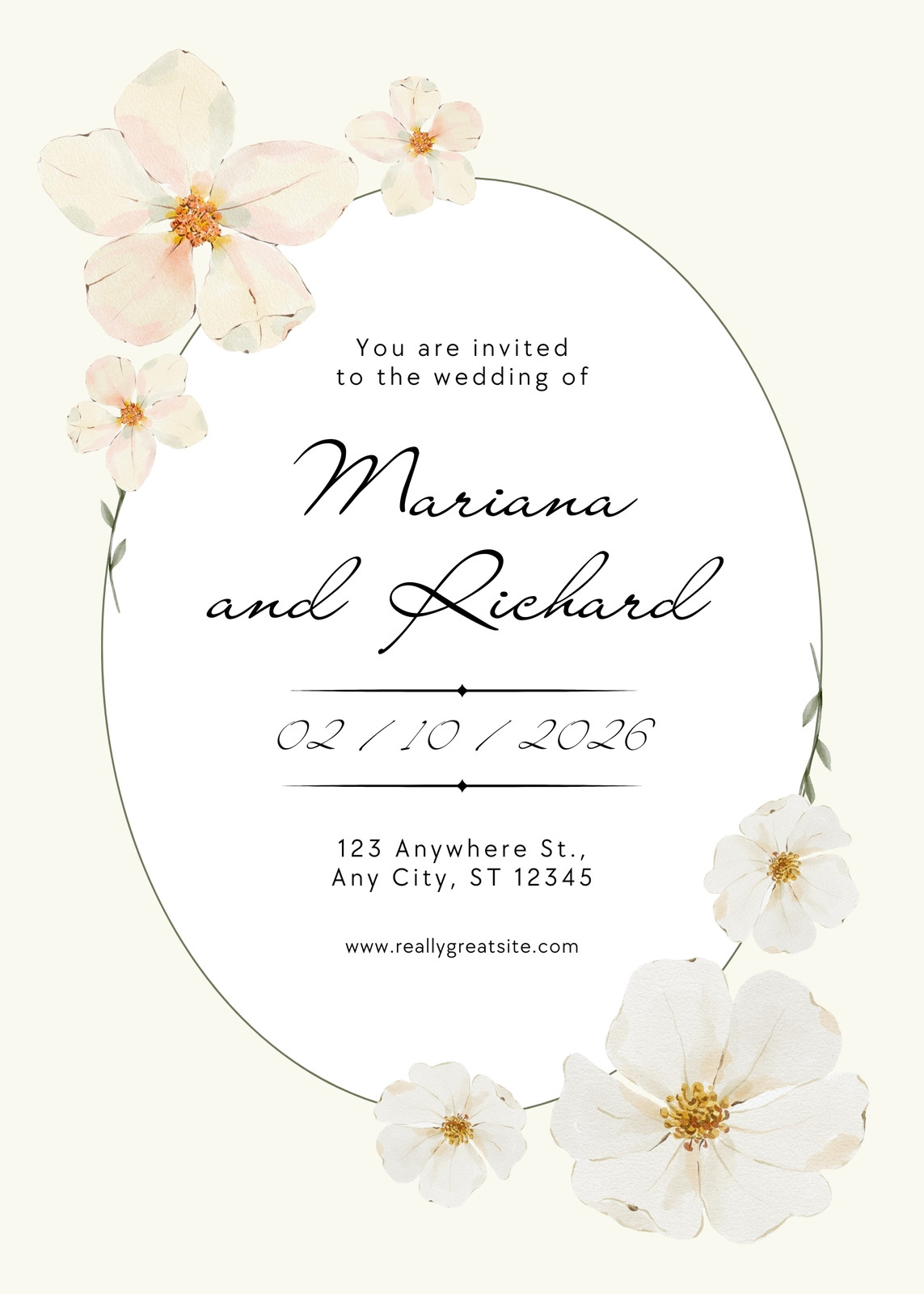 Cream Wedding Invitations