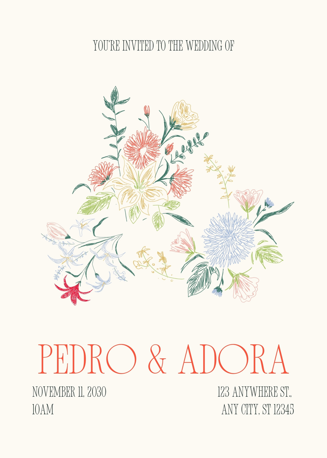 Cream Wedding Invitations