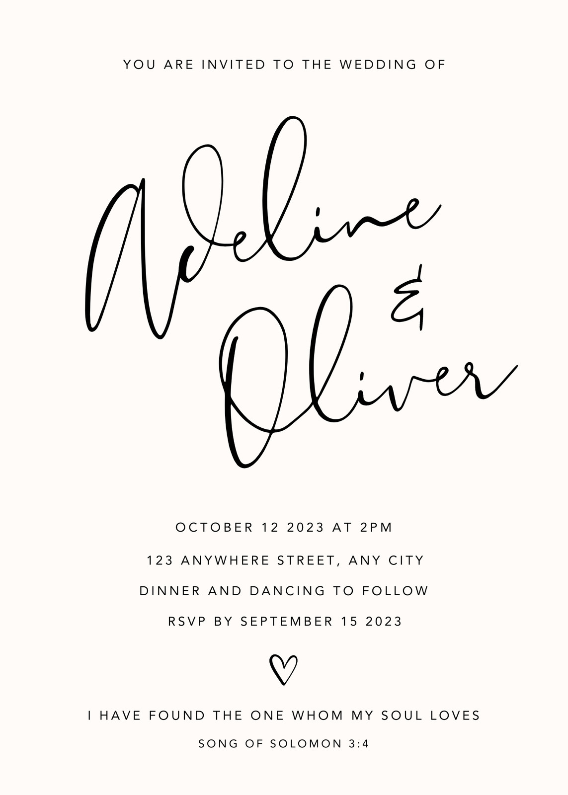 Cream Wedding Invitations