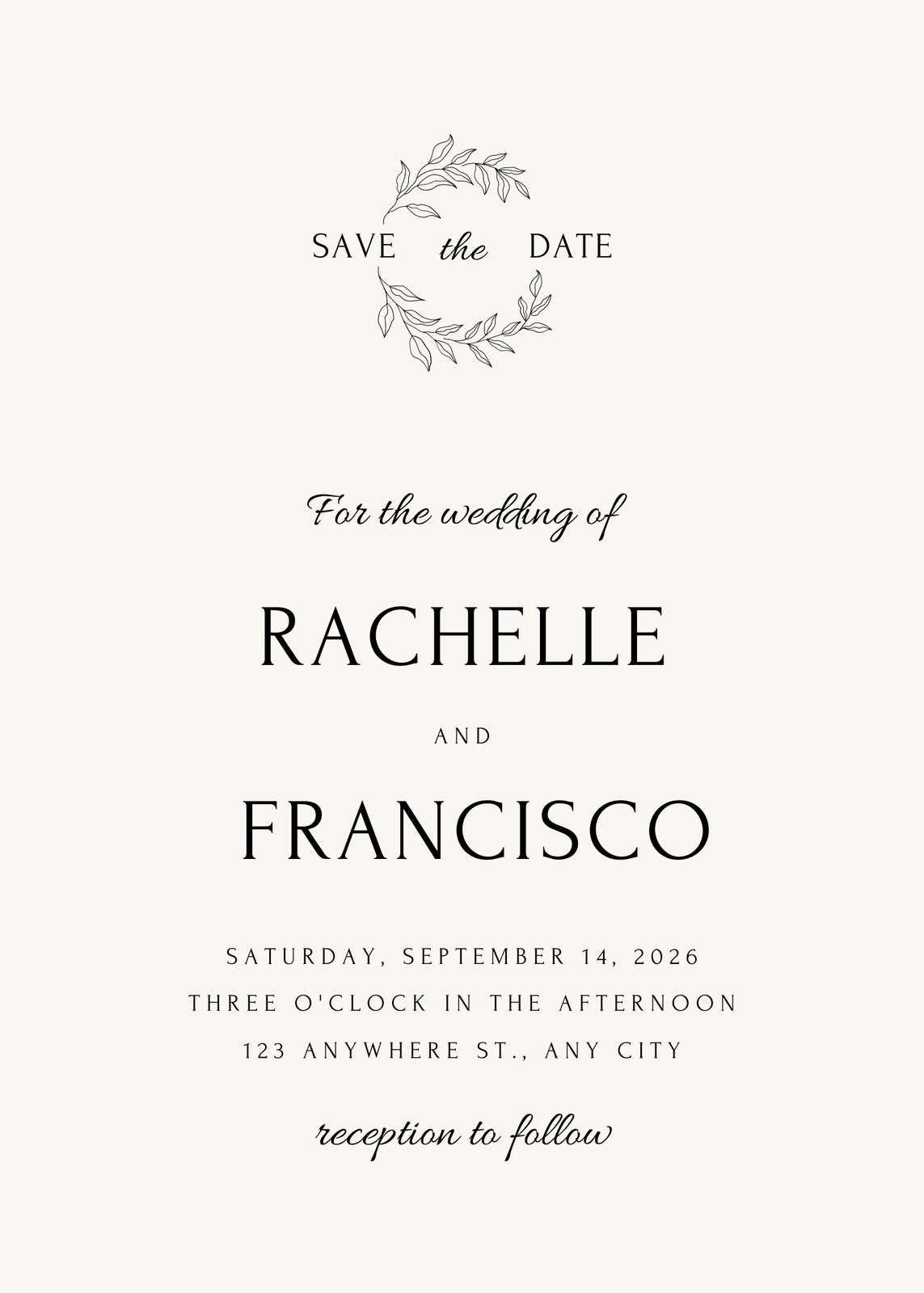 Cream Wedding Invitations