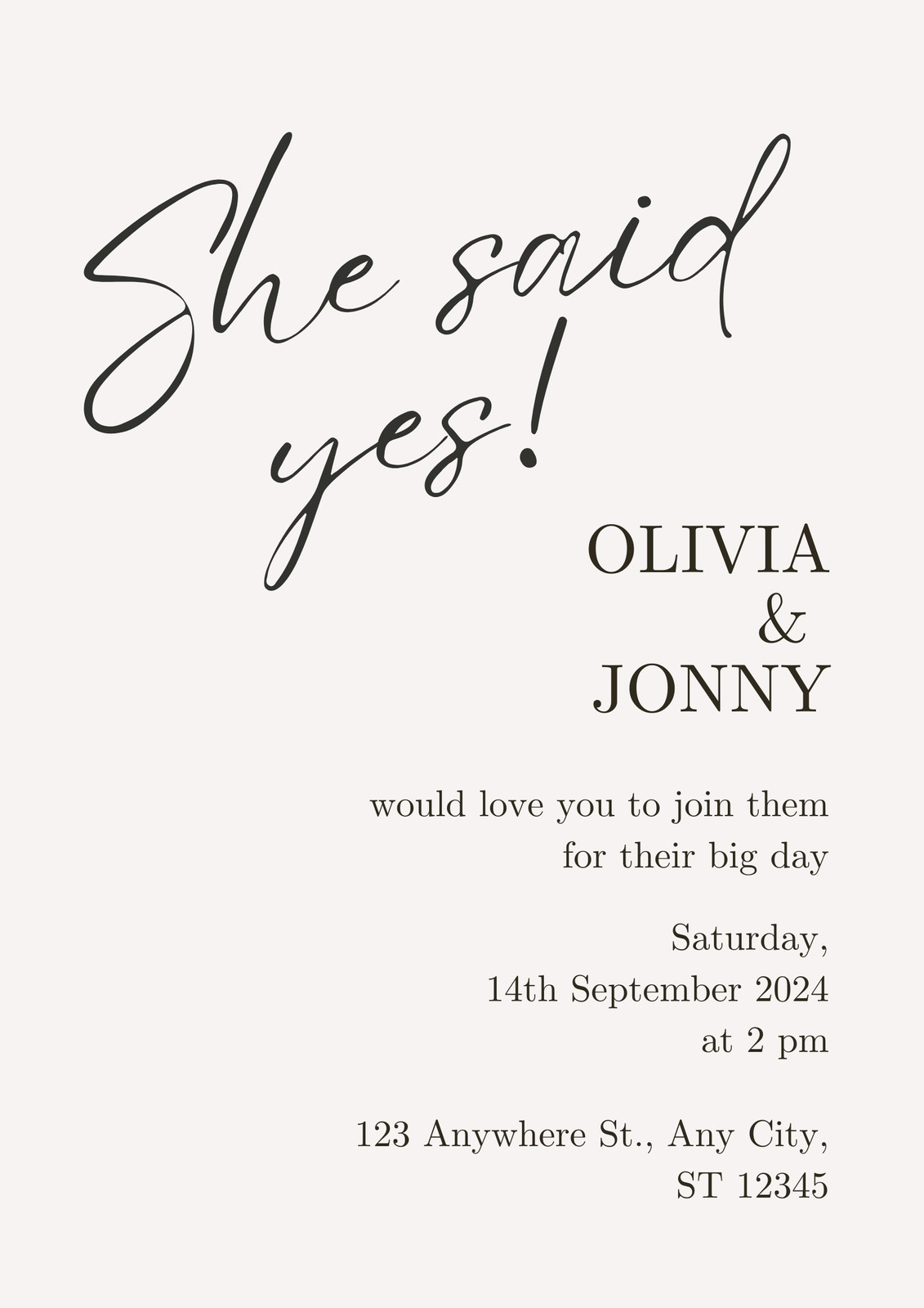 Cream Wedding Invitations