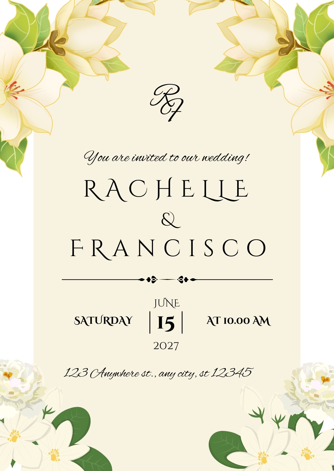 Cream Wedding Invitations
