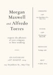 Cream Wedding Invitations