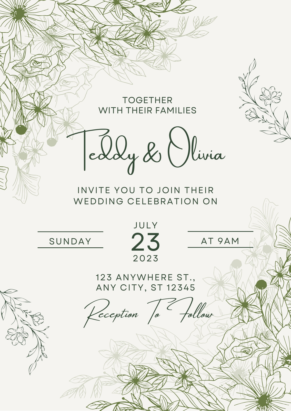 Floral Wedding Invitations