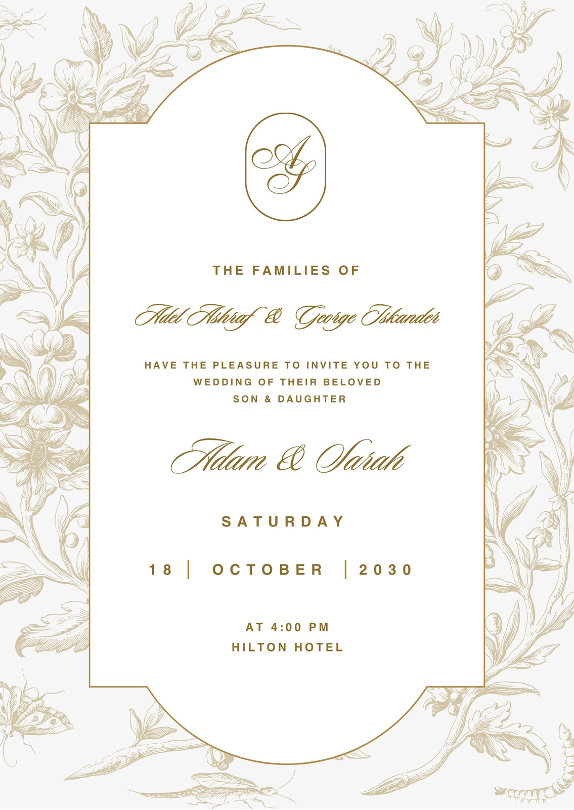 Gold Wedding Invitations