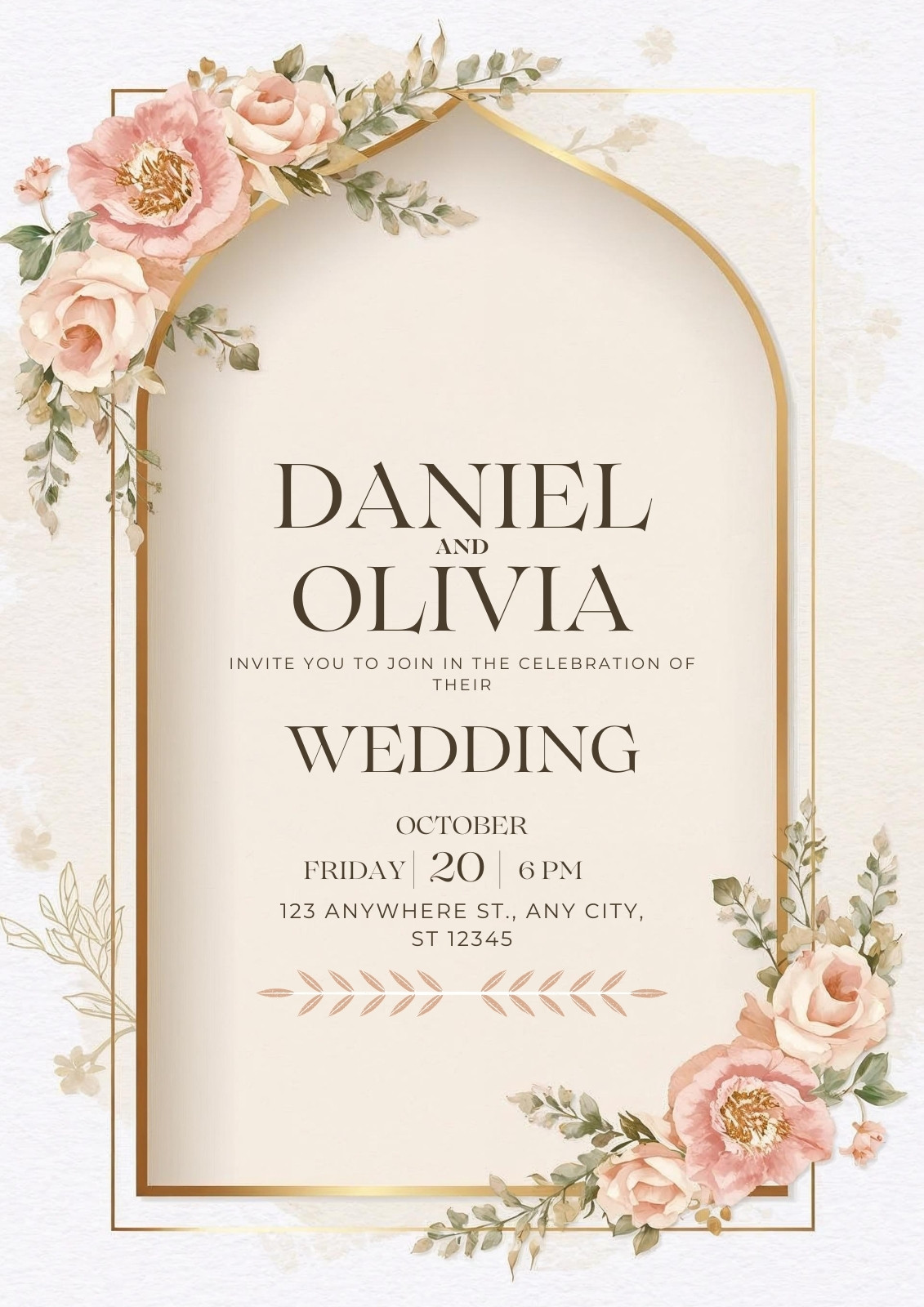 Gold Wedding Invitations