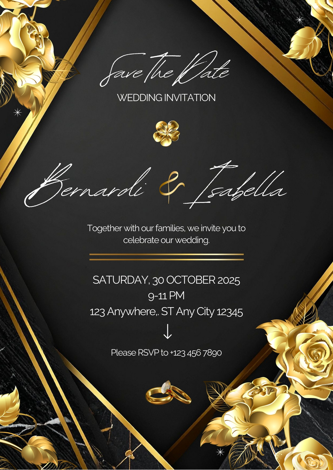 Gold Wedding Invitations