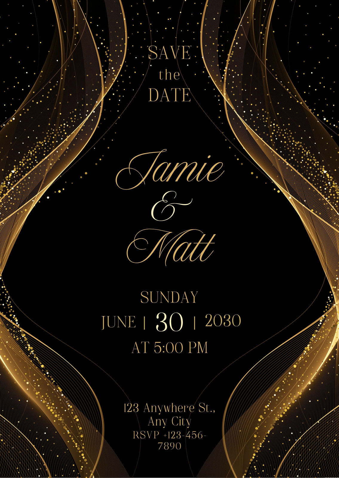 Gold Wedding Invitations