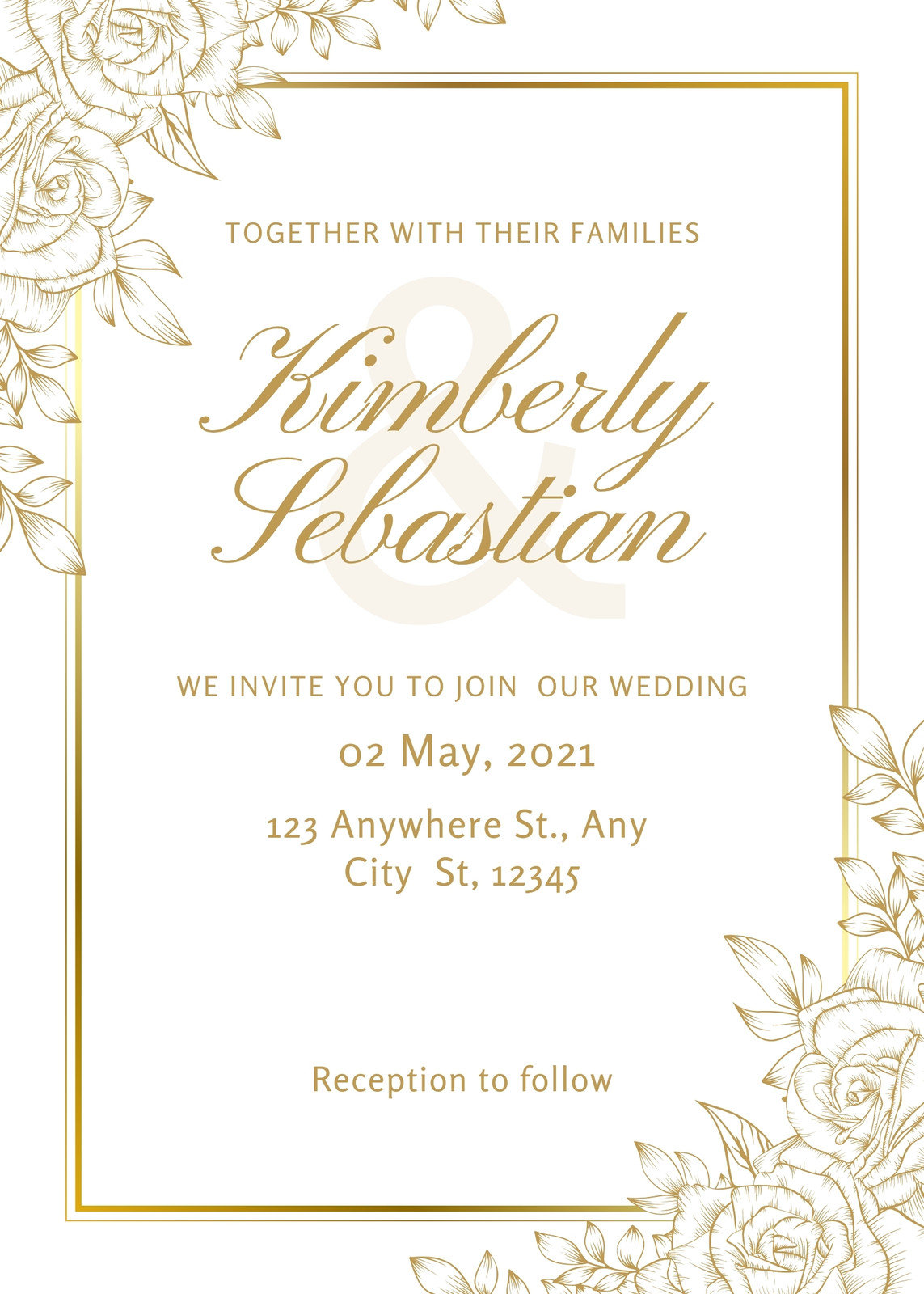 Gold Wedding Invitations