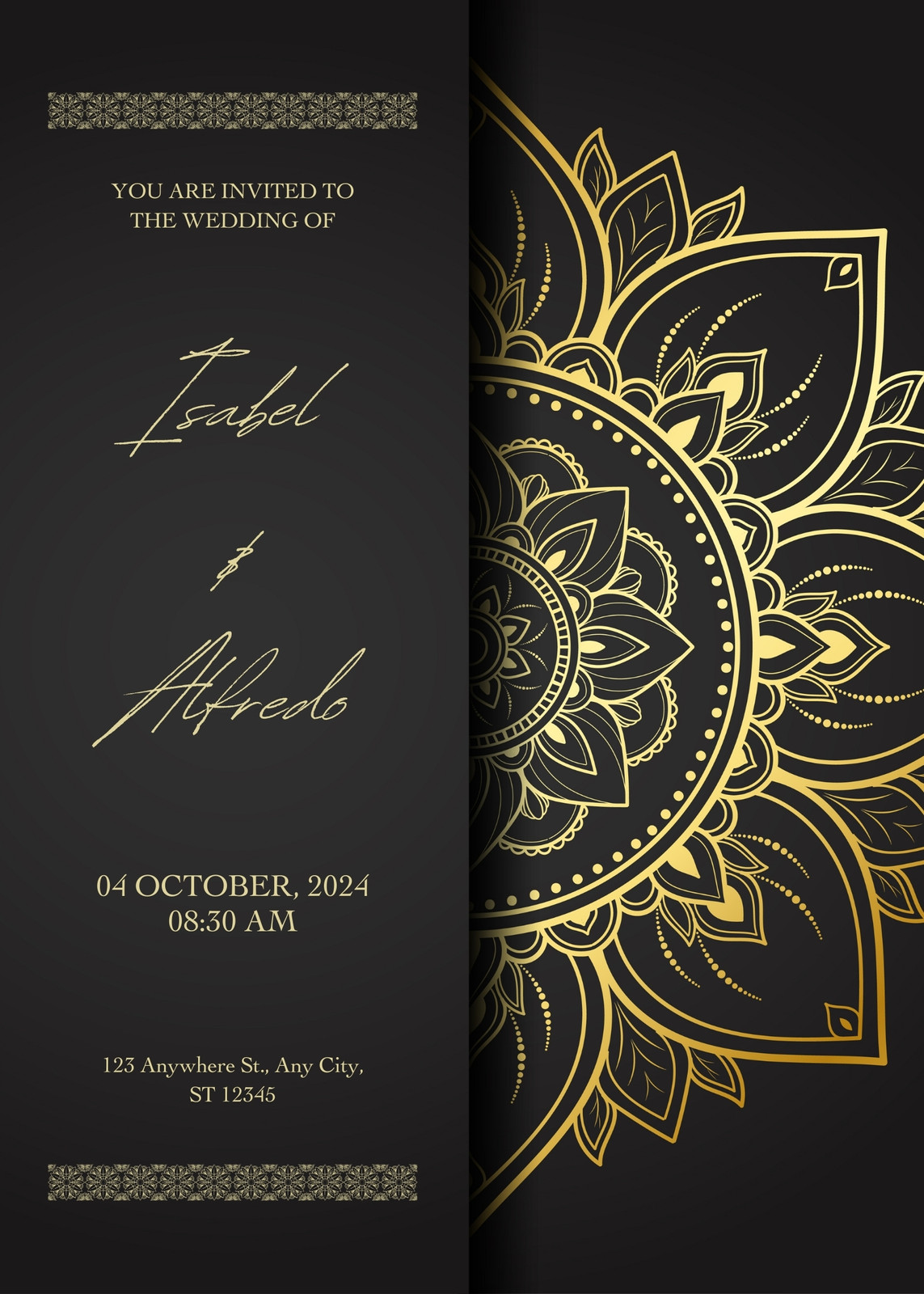 Gold Wedding Invitations